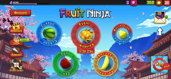 game mini - Fruit Ninja